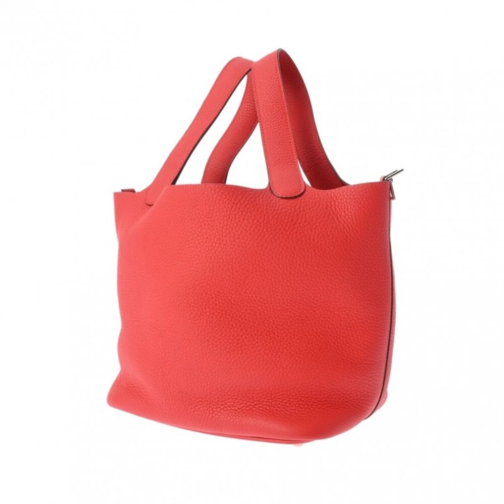 HERMES Picotan Lock MM Rouge casaque hand bag - Picture 10 of 12